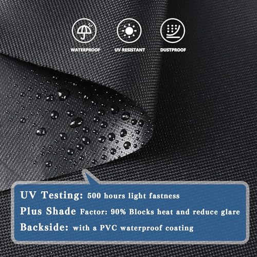 20 Mil Black Waterproof Tarp 5×7ft Heavy Duty Canvas Cover for Outdoor All Weather Oxford Tarpaulin for Truk Bed Roof, Boats, Pool, Woodpile, Robust, Rip & Tear Proof - size: 5x7ft