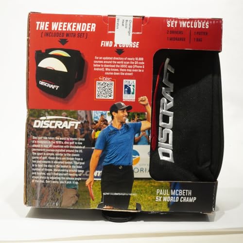 Discraft Deluxe Disc Golf Set (4 Disc and Bag) Models and Plastic Blends May Vary
