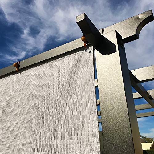 Alion Home Sun Shade Privacy Panel with Grommets and Hems on 4 Sides for Patio, Awning, Window, Pergola or Gazebo - Smoke Tan(8' X 8') - color: Smoke Tan, size: 8' x 8'