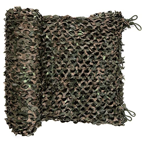 CamoSystems Reinforced Camouflage Netting | 3D Camo Nets, Waterproof & UV Protection, Silent Rip-Stop Fabric - color: Digital Woodland, size: Large, 9'10" x 19'8" L