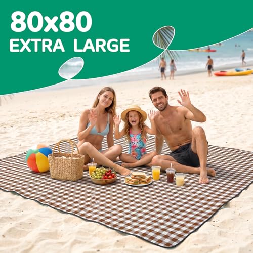 Waterproof Beach Blanket Picnic Outdoor Camp Mat Towel Family Trip Essentials Summer Vacation Must Have Travel Accessories Lake Day Necessities Stuff Thing Need Gear Gift Supplies Item Gadget 2026