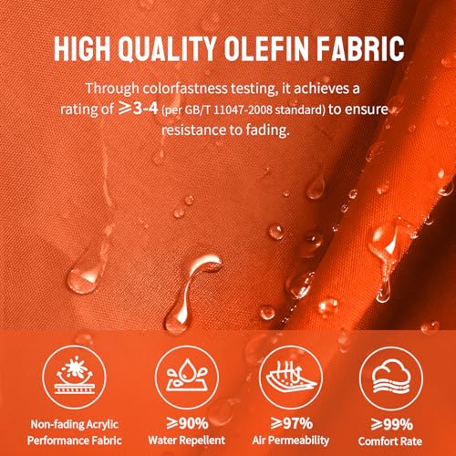 CROWN SHADES 9 Ft Patio Umbrella with Auto-Tilt & Olefin Fabric - Patented 45°Edge Connection Wind Resistant Outdoor Umbrella for Table, Pool, Beach, Effortless Crank System - color: Red