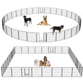 FDW Dog Playpen Dog Pen Dog Kennel 32 Panels 32 Inch Height Indoor Outdoor Folding Metal Portable Puppy Exercise Pen Heavy Duty Dog Fence for Yard Camping,Black - style: 32 Panels