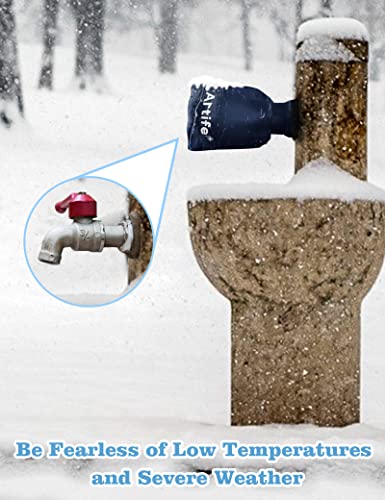 Outdoor Faucet Covers for Winter Freeze Protection, Outside Hose Bib Cover Insulated Socks,Waterproof Oxford Fabric Water Spigot Covers Blue 2 PCS - size: 5.7"W * 8.01"H BLUE 2PCS