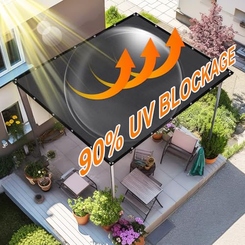 Artpuch Pergola Shade Cover with Grommets 8x10 FT 90% UV Block Outdoor Sun Shade Cloth Privacy Screen for Patio (Customized Available) Dark Grey - color: Dark Grey, size: 0 8' x 1 0'