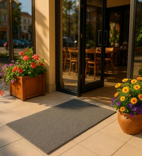 Vinyl Mesh Entry Mat 3'3" x 7’ – 1/2" Thick Heavy Duty Scraper & Drainage Floor Mat for Walkways, Entrances & High-Traffic Areas, Blue - color: Blue, size: 3'3" x 7' (Rectangular)
