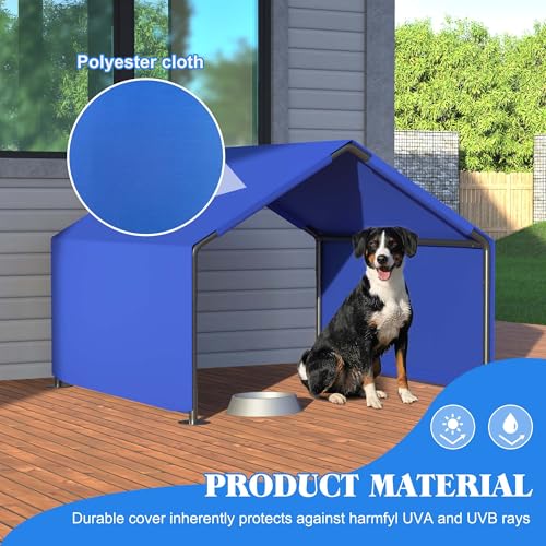 Portable Dog Shade Shelter, Water Resistant Pet Tent with UV Protection for Outdoor, Garden, Patio, Backyard Use (Blue) - color: Blue
