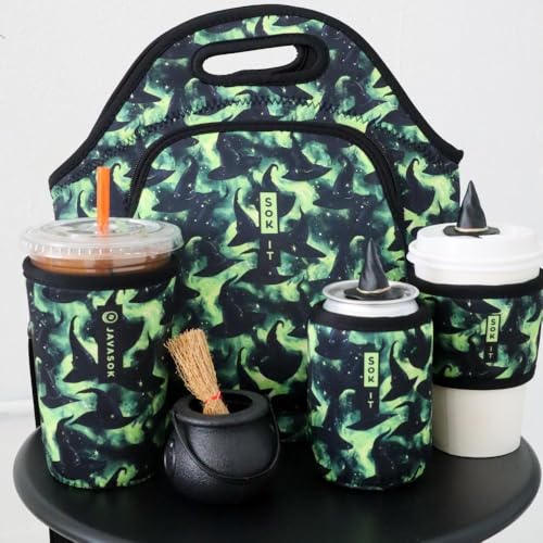 Sok It LunchTote Zippered Bag Insulated Neoprene Caddy (Born to Fly, X-Large 6.5 Quart Lunch Tote) - color: Born to Fly, size: X-Large 6.5 Quart Lunch Tote