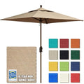 EliteShade USA 10-Year-Non-Fading 6x6Ft Square Market Patio Umbrella, UPF 50+ UV Protection Performance Sun Umbrella, Heavy Duty Commercial Grade Outdoor Table Umbrella with Crank, Windproof Vented Top for Garden, Pool, Deck and Outdoor Playsets, Heather