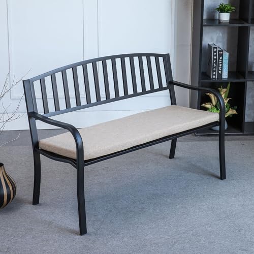 Custom Long Dining Bench Cushion for Indoor Furniture Non-Slip Rectangle Window Seat Cushions 60 x14 Inch, Khaki - color: Khaki, size: 60″x14″