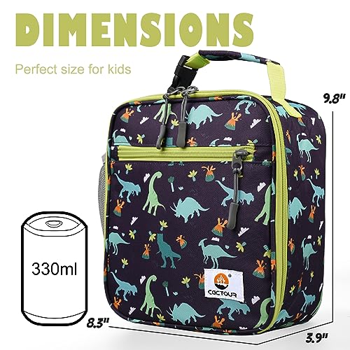 CaCTOUR Lunch Box Kids,Premium Insulated Lunch Bag for Girls Boys,Soft Bag Mini Cooler Back to School Thermal Reusable Lunch Bag for Work School Picnic (Dino) - color: C-Dino