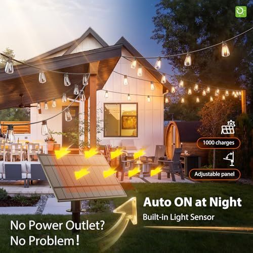 KYY 78FT(72+6) Solar String Lights Outdoor with USB Port Remote Control, LED Waterproof Solar Powered Patio with 24 Sockets, Heavy-Duty and UL Listed Porch Market Lights - size: 72+6FT(24 Sockets)