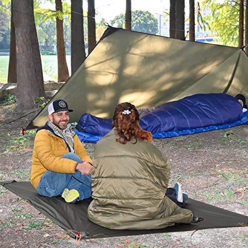 Onewind Tent Footprint, Small Tarp Tent Floor Ground Sheet 4000mm Waterproof Rate PU Coating, 98" *55" Ultralight Camping Tarp for Backpacking, Hiking, Camping, Picnic - color: Od Green-thicker, size: 98" x 55"