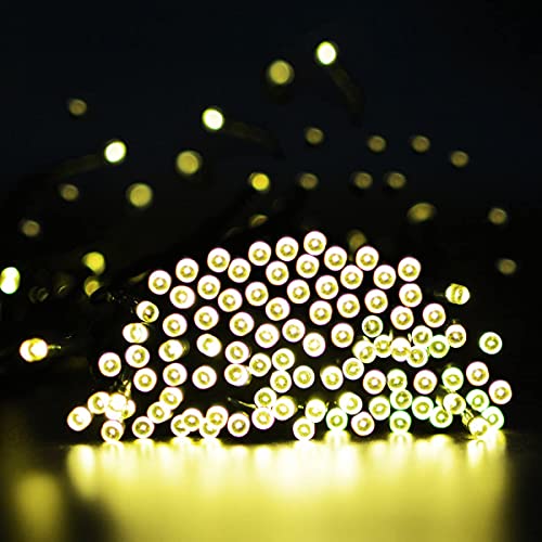 2 Pack Super-Long Solar String Lights Total 170Ft 480 LED 8 Modes Solar Powered Outdoor Waterproof Christmas Fairy Lights for Xmas Tree Garden Lawn Home Wedding Party Decor(Warm White) - color: Warm White, size: 170ft