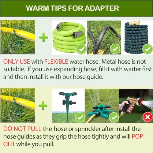 Garden Hose Holder Stake Set of 36 - Durable Plastic fits 5/8 inch Hose Guides for Lawn,Yard & Plant Care, Soaker Hose Support, Kink-Free Watering (Fits 5/8” Hoses) - size: Fit in 5/8'' Hoses, 36pcs