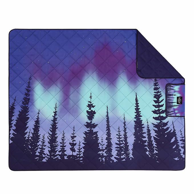 Weatherproof Vintage Portable Picnic Blanket (60in x 72in) - Foldable & Sandproof Beach & Camping Blanket - With Carry Strap (Stars) - color: Stars