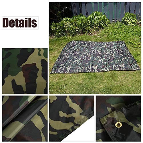 Camping Tarp Ground Cloth, Lightweight Compact Tent Tarp, Multifunctional Outdoor Pocket Blanket with Carrying Bag for Camping, Hiking, Backpacking - size: 6.5*4.7'