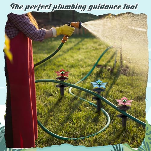 Zonon 4 Packs Hose Guide Spike Decorative Flower Cast Iron 11-inch Metal Heavy Duty Garden Hose Guide Stakes Heavy Duty Black Antique Tools for Garden Lawn Yard Farm Outside Plants Protection - style: Stylish