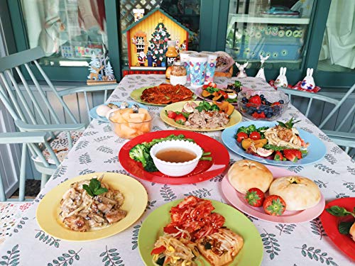 POSATE Plastic Plates Disposable 60 PCS, Heavy Duty 30 Dinner Plates 10.25" and 30 Dessert Plates 7.5" for Party, Red - color: Red