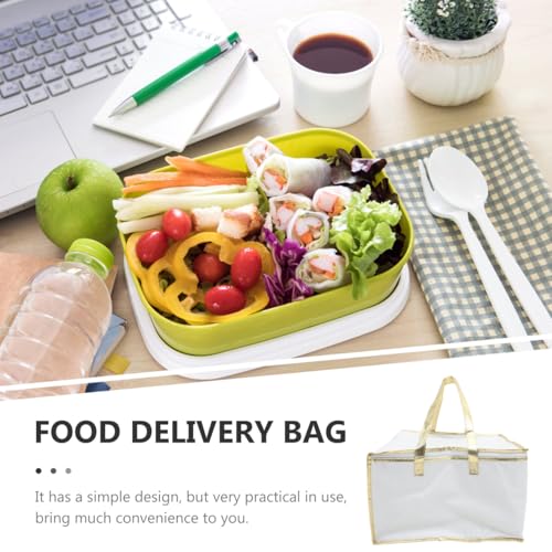 Cabilock Insulated Food Bag 16.14X16.14X8.66In Portable Heat Preservation Takeout Storage Bag for Hot and Cold Meals Outdoor Catering