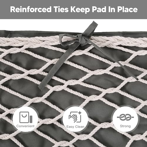 SUNCREAT Outdoor Portable Hammock Pad, 2 Person Polyester Hammock Pad, Dark Gray - color: Dark Gray