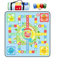 YRXRUS Picnic Blankets, Flying Chess Picnic Mat for Waterproof Foldable, 79”x79” Extra Large Thick, Sandproof Oversized Outdoor Mat, for Parties, Camping, Park, Travel, Grass Gifts