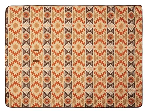 Carstens, Inc. Easy Pack Waterproof Sandproof Picnic Blanket, Lightweight Foldable Outdoor Camping Beach Mat, Large 60"x80", Aztec Stripe - color: Aztec Stripe