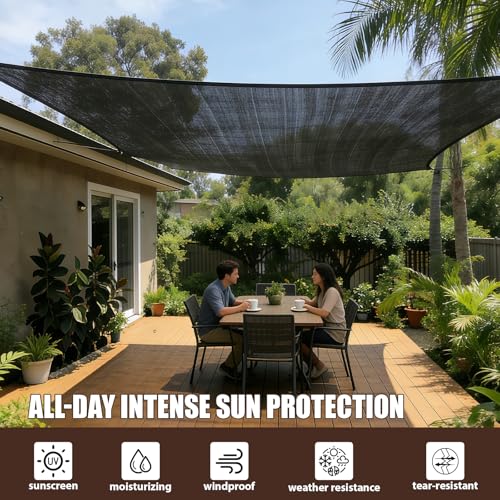 90% Sun Shade Cloth for Garden, 10 * 20FT Heavy Duty Shade Tarp with Grommets & Reinforced Edges - UV Resistant Sunblock Net for Patio, Backyard, Greenhouse, Kennel, Pergola, Black - color: black, size: 10*20FT