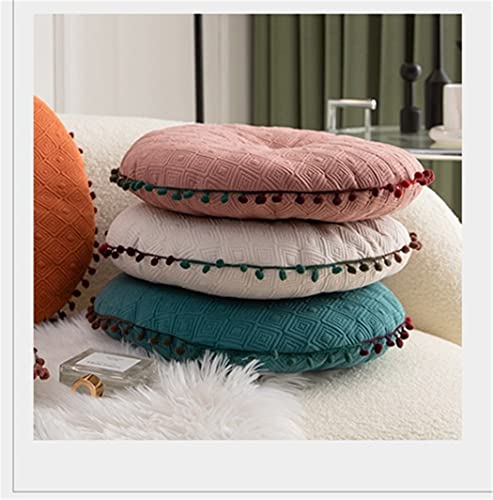 Round Cushion Ball Round Pillow Sofa Cushion Floor Pillow (White, 15.7in40cm) - color: White