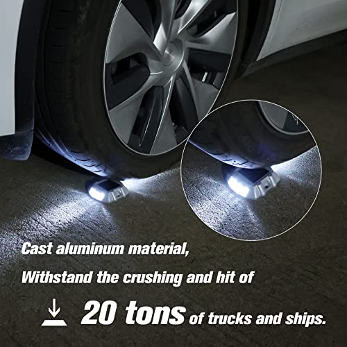 VOLISUN Solar Deck Lights Driveway Dock Lights, 8-Pack Led IP68 Waterproof Outdoor Warning Step Lights for Driveway Sidewalk Garden Pathway Yard(White, Auto On/Off - color: White, size: 8 Pack