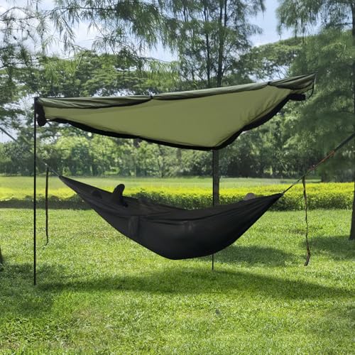 Hammock Screen House with 2 Openings, Lightweight Camping Tarp Tent Mosquito Net for Camping, Picnics, Backyard and Backpacking - color: Screen House-army
