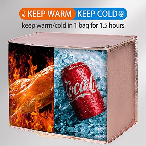 Bodaon Insulated Pizza Delivery Bags, Food Delivery Bag. Gold, X-Large, 1-Pack - color: Gold, size: X-Large