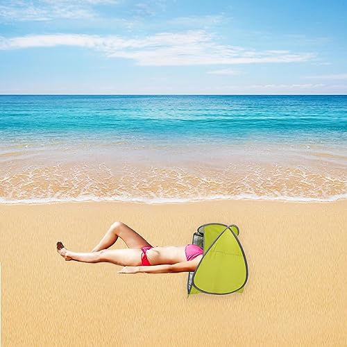 Small Pop Up Beach Tent Portable Head Tent, Pet Shade Canopy with Breathable Meshed Window for Dogs/Cats (Light Green) - color: Light Green
