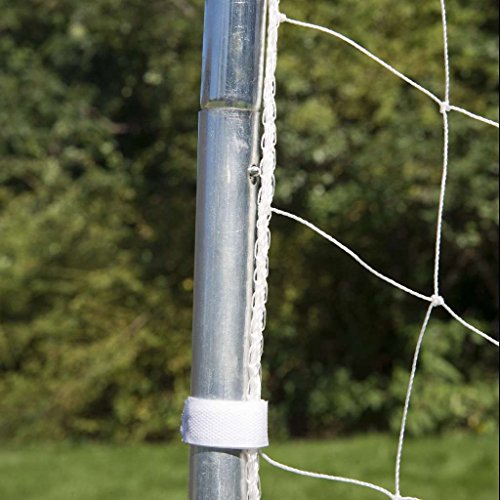 Franklin Sports Competition Soccer Goals - Backyard Portable Steel Soccer Goals - Adult + Youth Soccer Goal with Net + Ground Stakes Included - Multiple Sizes + Colors - color: Silver, style: Folding 10' x 5'