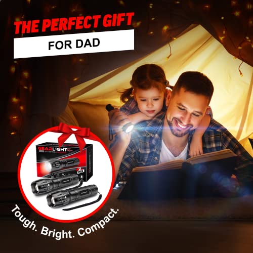 LED Flashlight High Lumens, Mini Tactical LED Flashlight 2 Pack, 5 Modes Zoomable Beam, Battery Powered (Batteries Not Included) for Camping, Hunting, Home & Emergency, Compact Small LED Flashlight - color: 2 Pack, (Batteries Not Included)