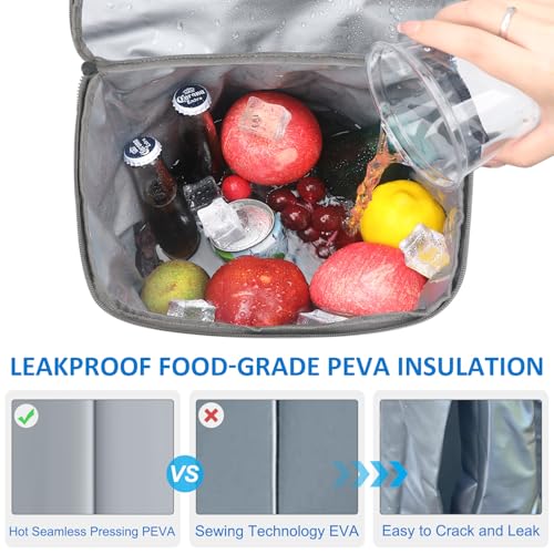 Tenot Cooler Backpack 33/40 Cans Backpack Coolers Insulated Leak Proof Soft Beach Cooler Bag for Men Women Ice Chest Backpack Camping Hiking Picnic Travel Cooler Lunch Backpack - color: Dark Black-Leather, size: 33 Cans
