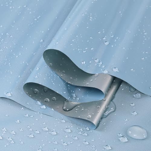 3Yard (60"×108") Marine Waterproof Fabric - Outdoor UV-Resistant Lightweight Durable Ripstop Material, UPF50+ Sun-Protection Blackout for Tarp Tent Camping Canopy, Sky-Blue - color: Sky-blue, size: 3 Yard