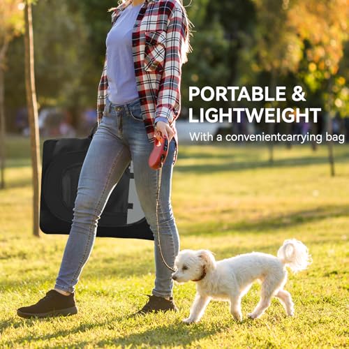 Siedihit Dark Grey Dog Cat Playpen, Puppy Pet Playpen, Small Dogs Tent Crates Cage Indoor/Outdoor, Portable Pop Up Dog Kennel Playpen with Carrying Case for Dogs/Cats/Rabbits - color: Dark Grey