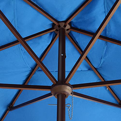 EliteShade USA 10-Year-Non-Fading 6.5x10Ft Rectangular Market Patio Umbrella, UPF 50+ UV Protection Performance Sun Umbrella, Heavy Duty Commercial Grade Outdoor Table Umbrella with Crank, Windproof Vented Top for Garden, Pool, Deck and Outdoor Playsets,