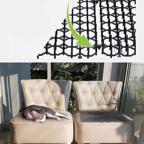 Anti-Slip Plastic Grass Protection Mat, Black Grid Pattern, Heavy Duty Outdoor Ground Cover 30 * 200cm