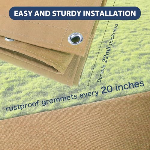 8’x10’ Canvas Tarps Heavy Duty Waterproof Tarpaulins with Aluminum Grommets,UV Resistant, 22Mil Multipurpose Drop Cloth, 14oz Cover Sheet for Outdoor and Indoor Use with Ropes Yellow - color: Yellow, size: 8'x10'