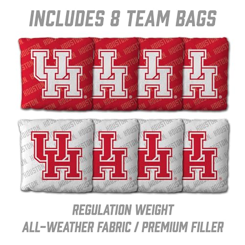 YouTheFan NCAA 2’ x 3’ Wood Cornhole Game with Logo Bags - color: Houston Cougars, size: 2' X 3'