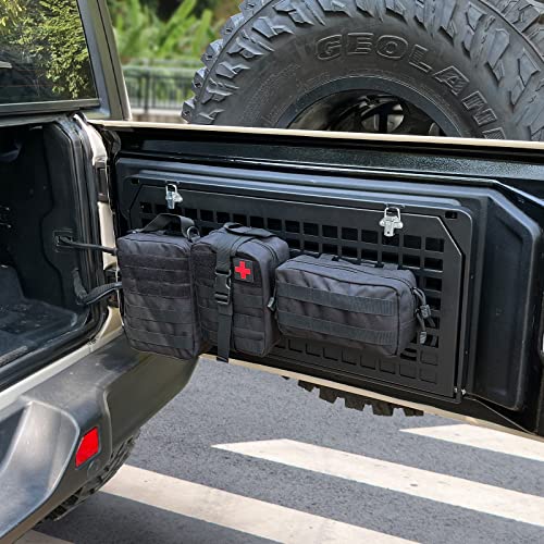 Tailgate Table Rear Foldable Cargo Shelf Aluminum Alloy Storage Shelf MOLLE Panel for Jeep Wrangler JK JKU JL JLU