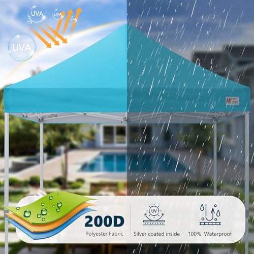 MASTERCANOPY Pop Up Canopy Tent Commercial Grade 10x10 Instant Shelter (Sky Blue) - color: Sky Blue, size: 10x10