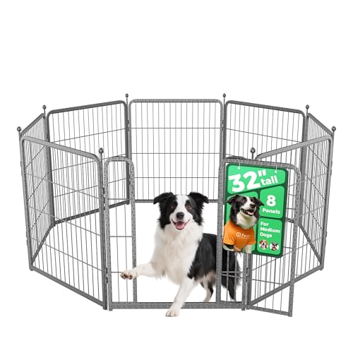 FXW Aster Dog Playpen Designed for Yard, 32inch 8 Panels - size: 32"H & 08 Panels