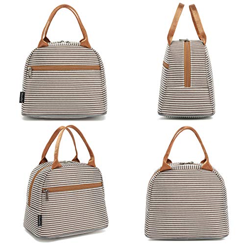 FlowFly Insulated Lunch Cooler Bag - Tote Bag Organizer for Women/Men, Coffee - color: Coffee