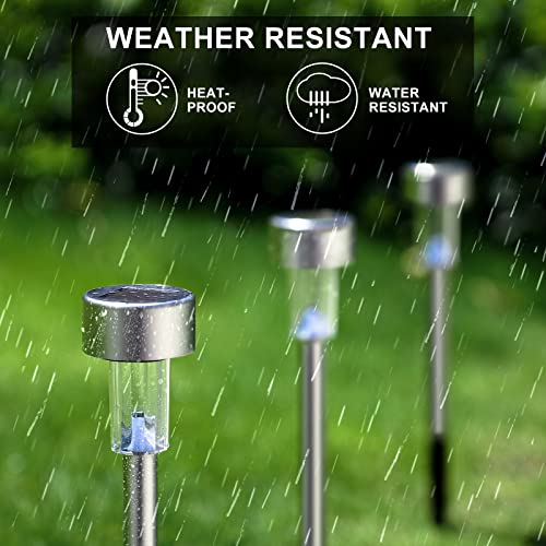 Dream Master Solar Lights Outdoor Waterproof, Stainless Steel LED Landscape Lighting, Solar Garden Lights, Outdoor Decorations for Yard, Pathway, Walkway, Patio, Lawn - 12 Pack (Cold White) - color: Cold White, size: 12 Pack