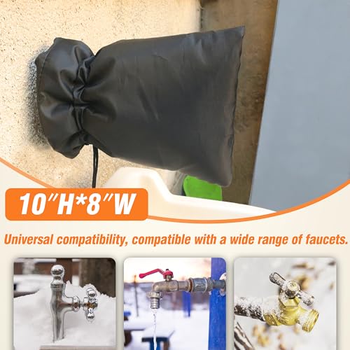 Gardzen 4 Packs XL Outdoor Faucet Cover for Winter Freeze Protection, Spigot Covers Winter Insulated, Hose Big Cover 8" W x 10" H - size: 4-Pack 8" W x 10" H