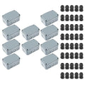 NineLeaf Outdoor Junction Box,IP66 Weatherproof Electrical Project Boxes PVC/ABS Plastic Enclosure Box Universal Watertight 4.9 x 3.3 x 2.3 inch (125x86x62mm), with 4PK 20mm Cable Gland Grey(10 Sets) - color: 10PK, size: Medium+4*M20
