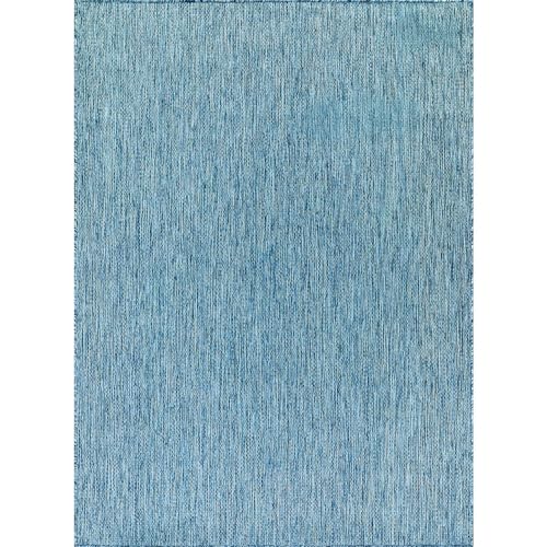Beverly Rug Indoor Outdoor Rug 10x14, Washable Outside Carpet for Patio, Deck, Porch, Solid Modern Area Rug, Water Resistant, Aqua Blue - color: Solid - Aqua Blue, size: 10' x 14' (Rectangular)